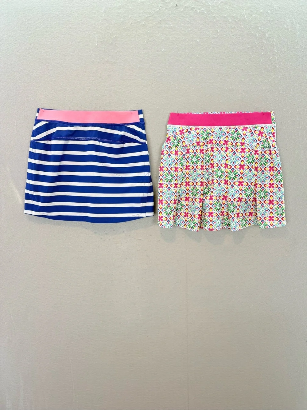 RLX Ralph Lauren Girls athletic set of 2 Skort printed floral & stripe size S /7